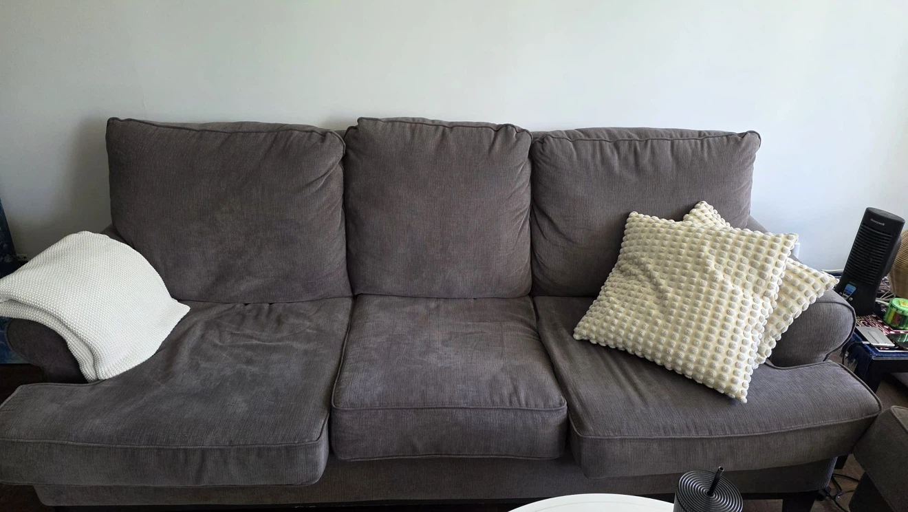 Grey sectional sofa set + Table - photo 3