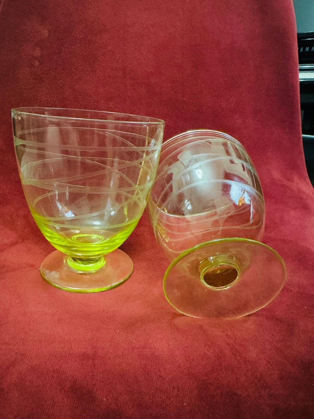 Pair of Vintage IKEA Pralin Glasses Swirl Design - photo 2