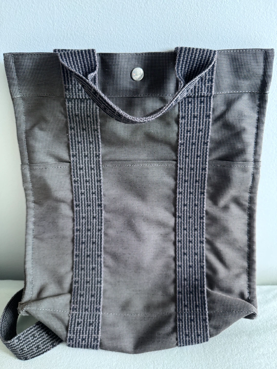 100% Authentic Hermes Herline Backpack Ad MM Gray