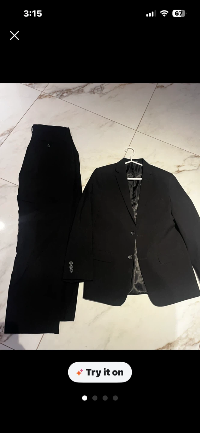 Youth size 16-18 Calvin Klein Black Suit Jacket and Pants - photo 2