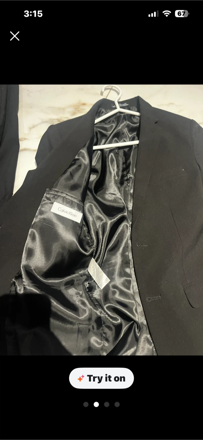 Youth size 16-18 Calvin Klein Black Suit Jacket and Pants - photo 3