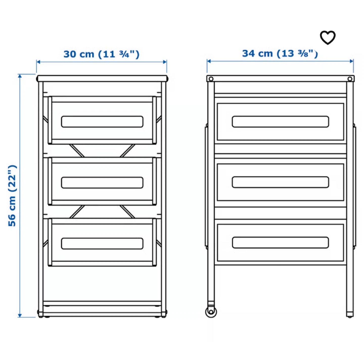 IKEA LENNART Drawer Unit in White - photo 3