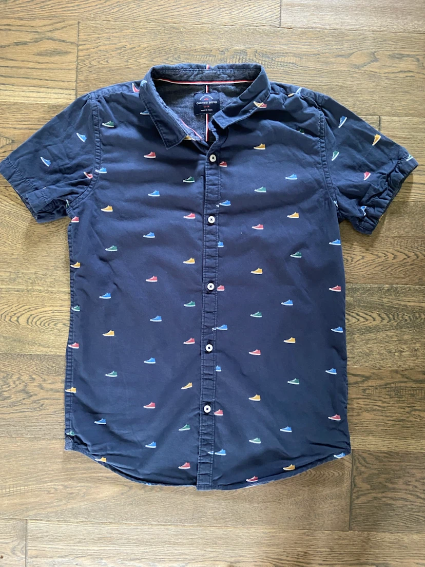 EUC: Cactus Boys Short Sleeve Button Up Shirt 13-14 yrs