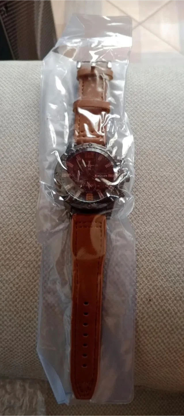 Raglan Men's Watch with Brown Leather Strap - photo 4