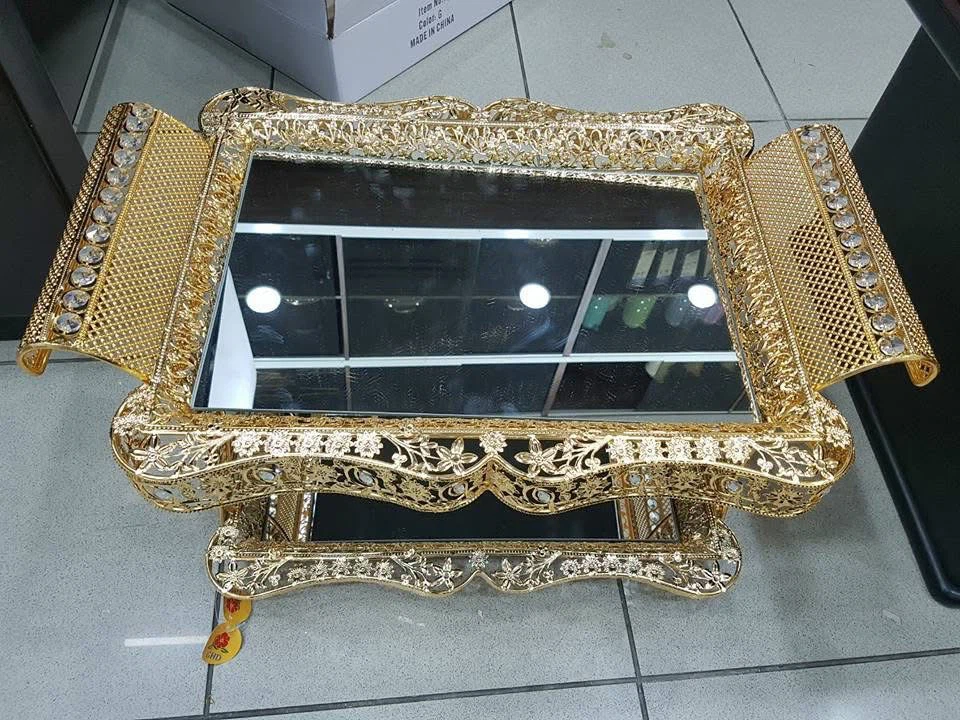 Gold-toned rekebot coffee table - photo 2