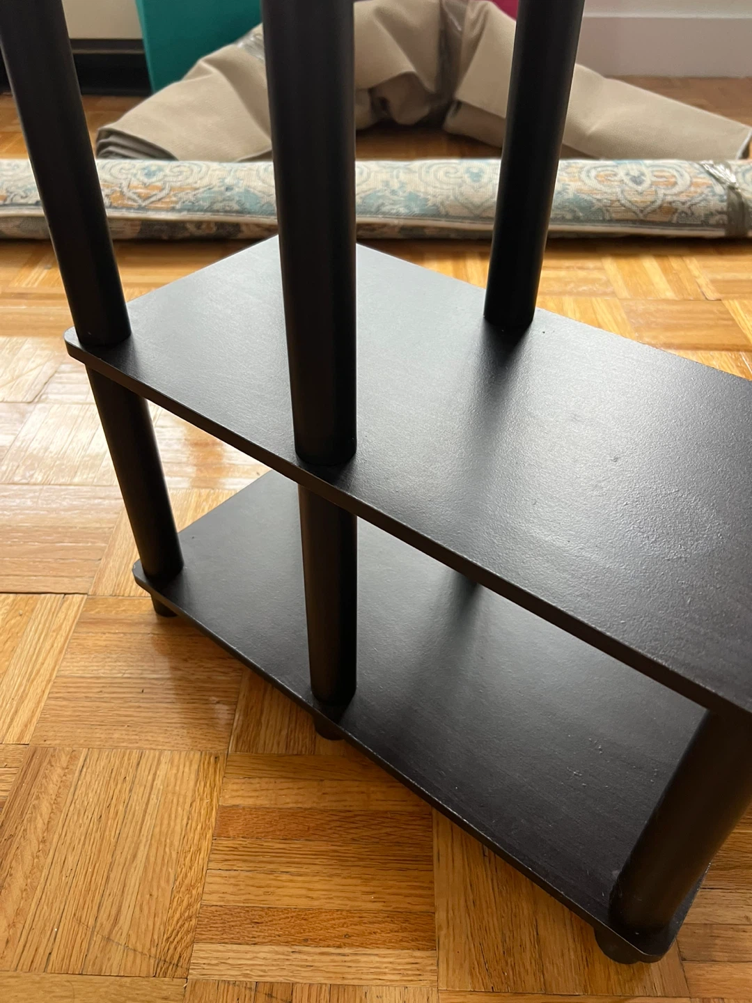 3 Tier Black Wooden Shelf - photo 2