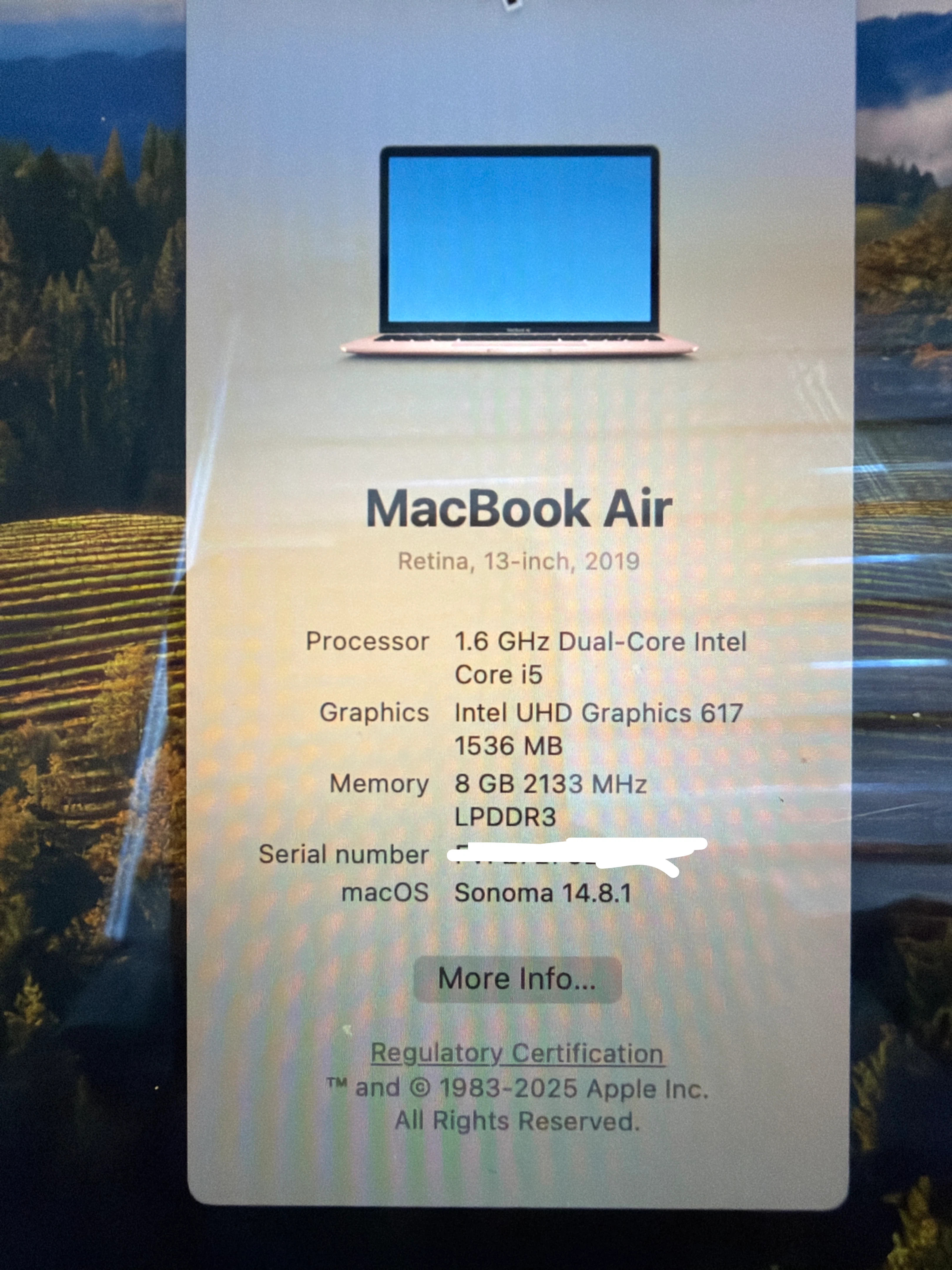 2019 Apple MacBook Air Retina 13 inch Gold