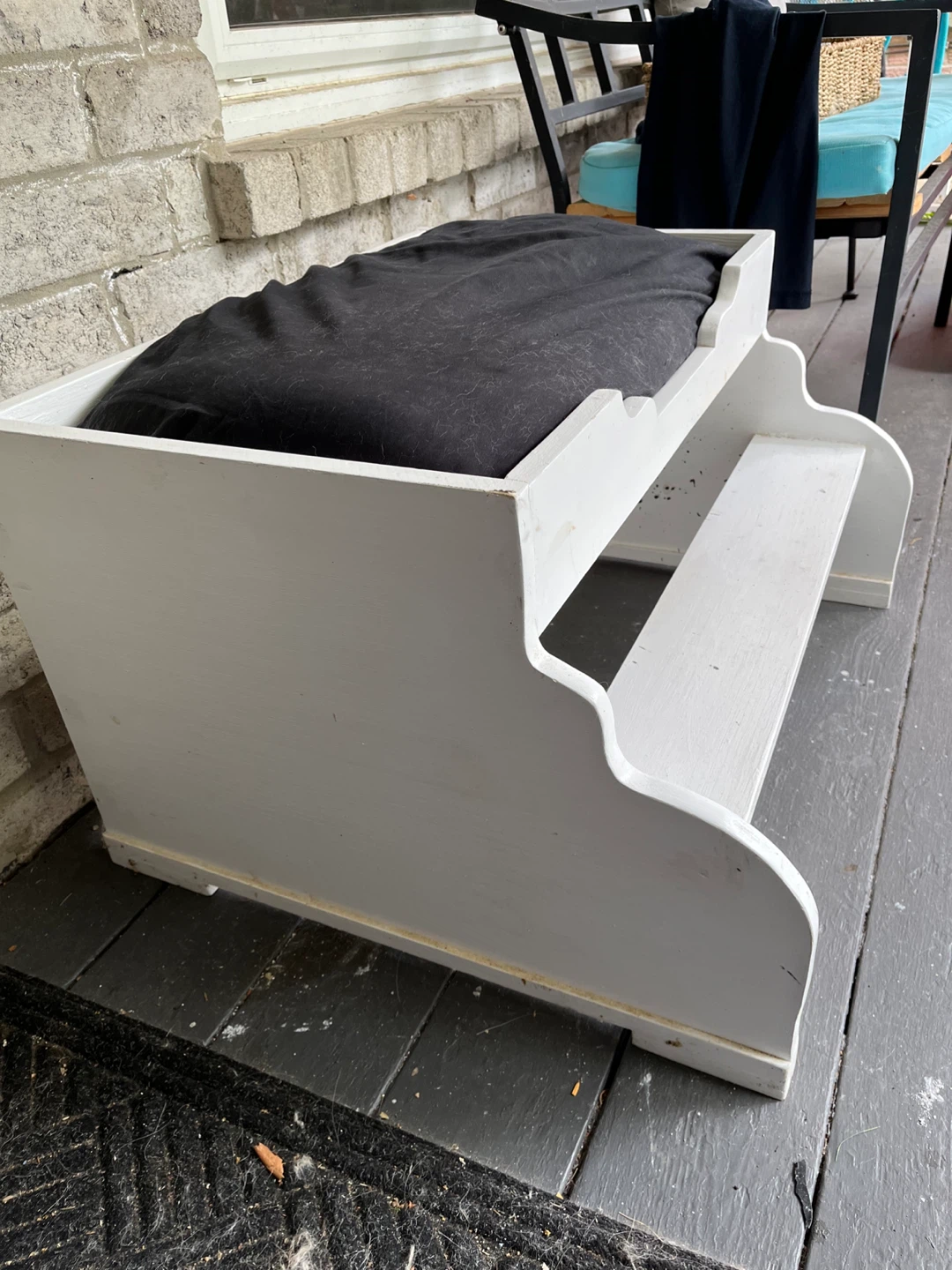 Handmade dog bed with step - photo 2