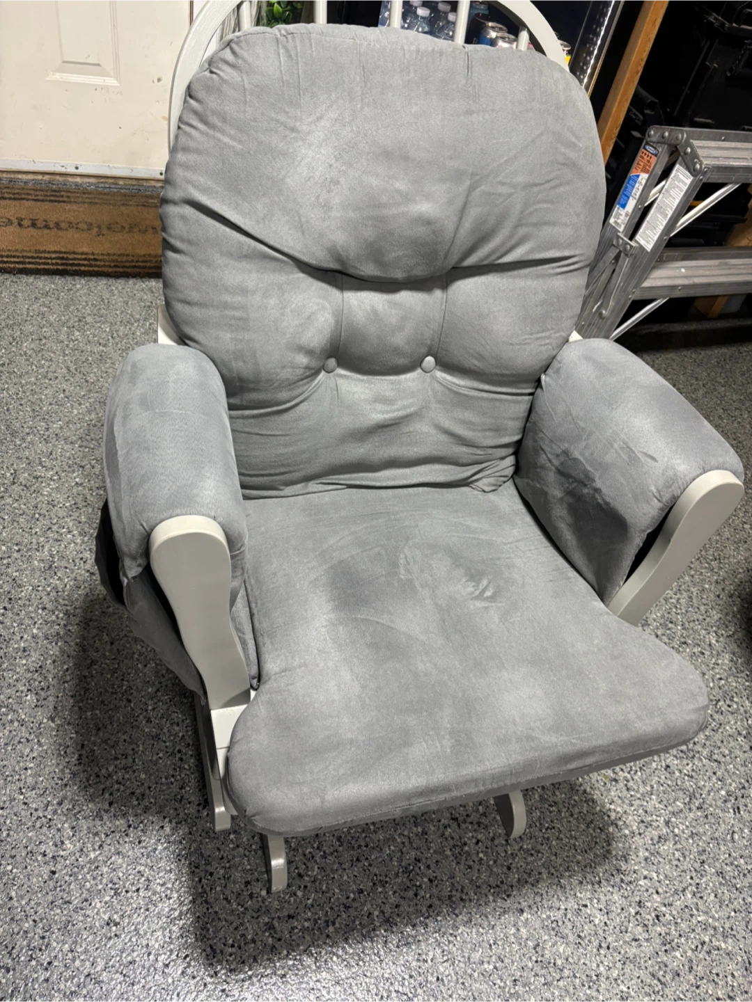 Grey Glider Chair and Ottoman - photo 2