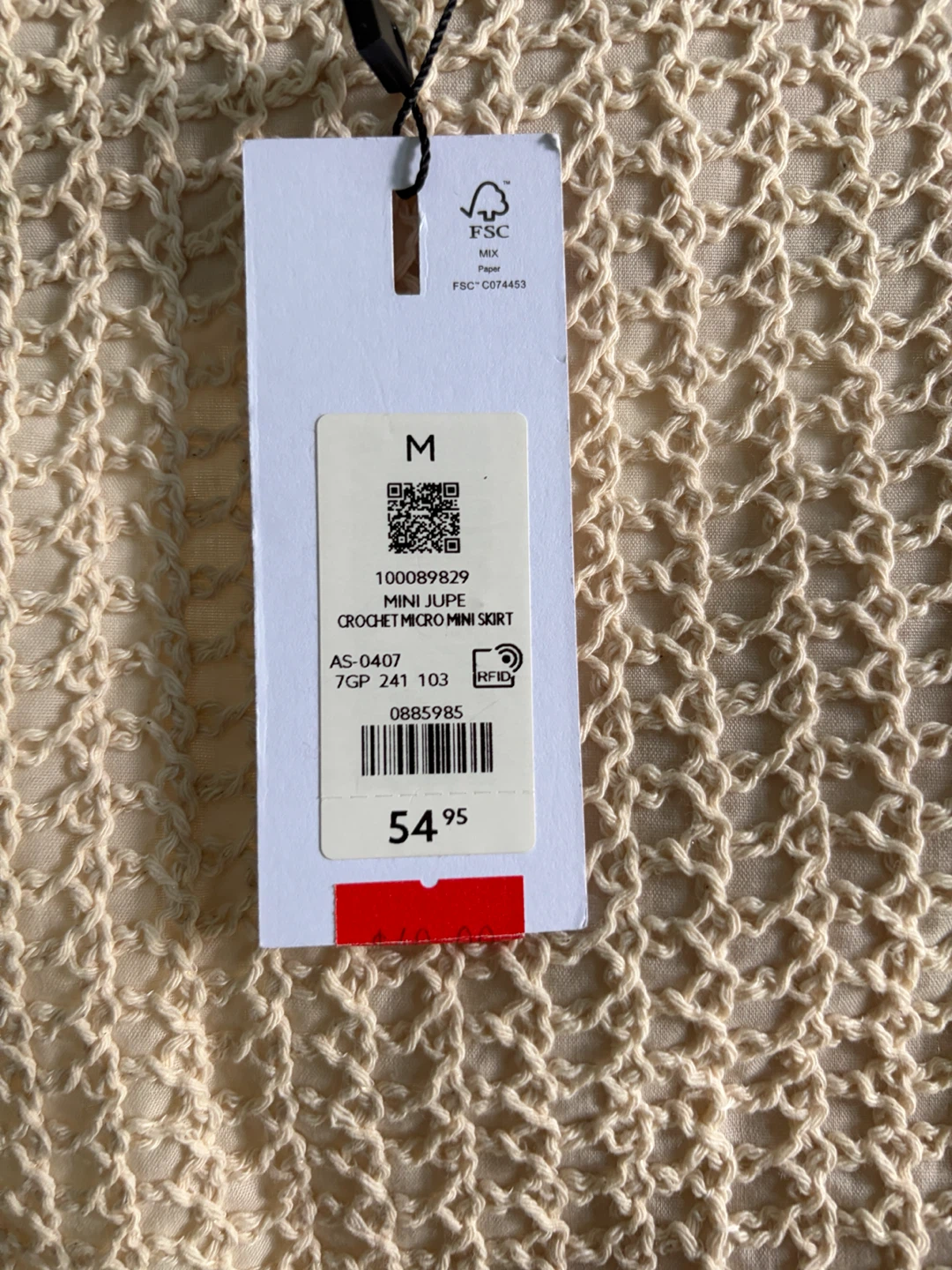 Dynamite Women's Crochet Mini Skirt - Size M - photo 3
