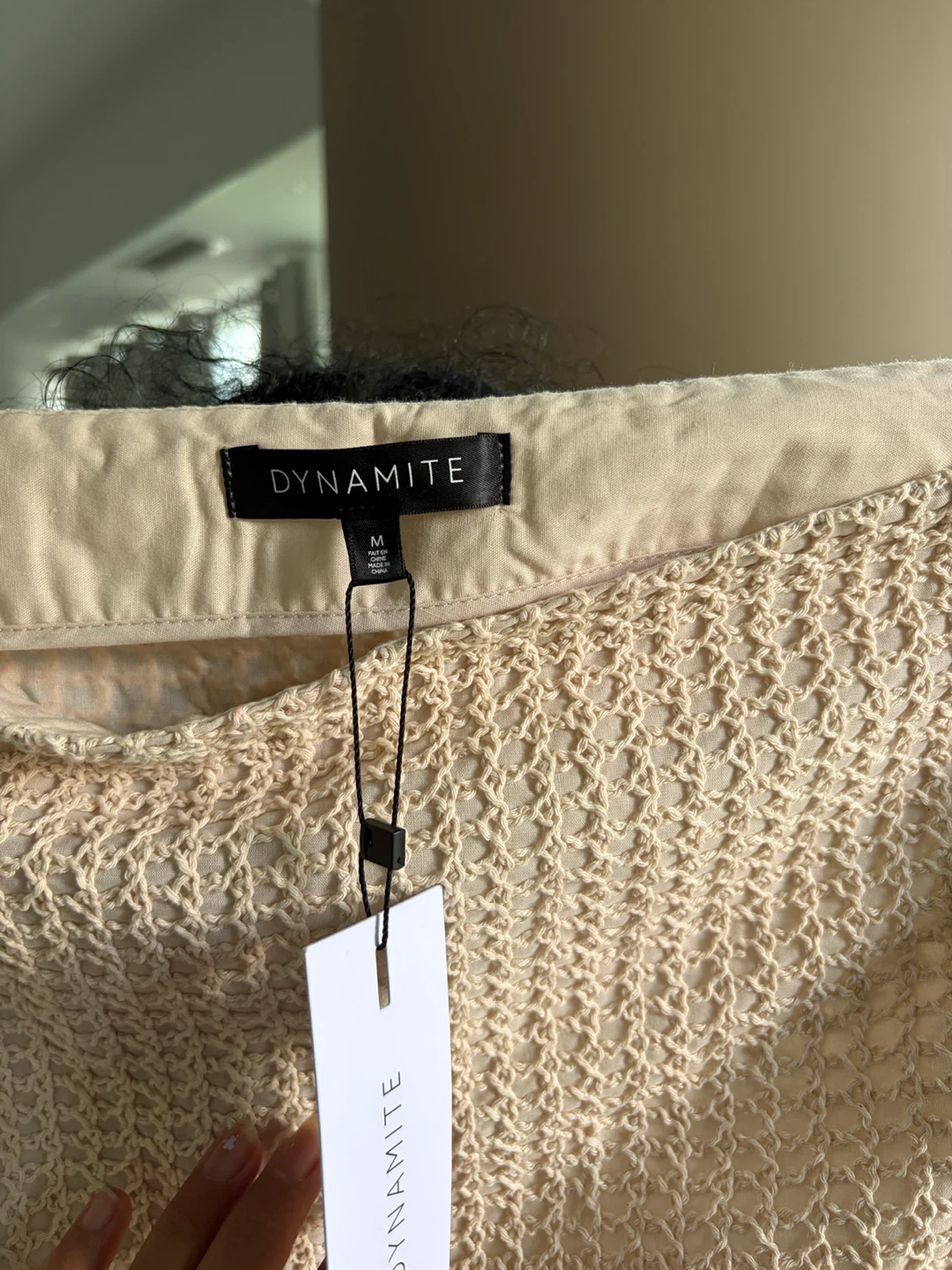 Dynamite Women's Crochet Mini Skirt - Size M - photo 4