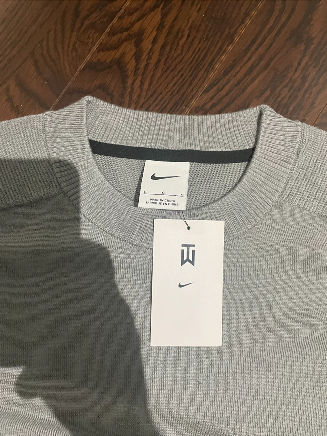 Nike Tiger Woods Collection Grey Knit Sweater Large - photo 2