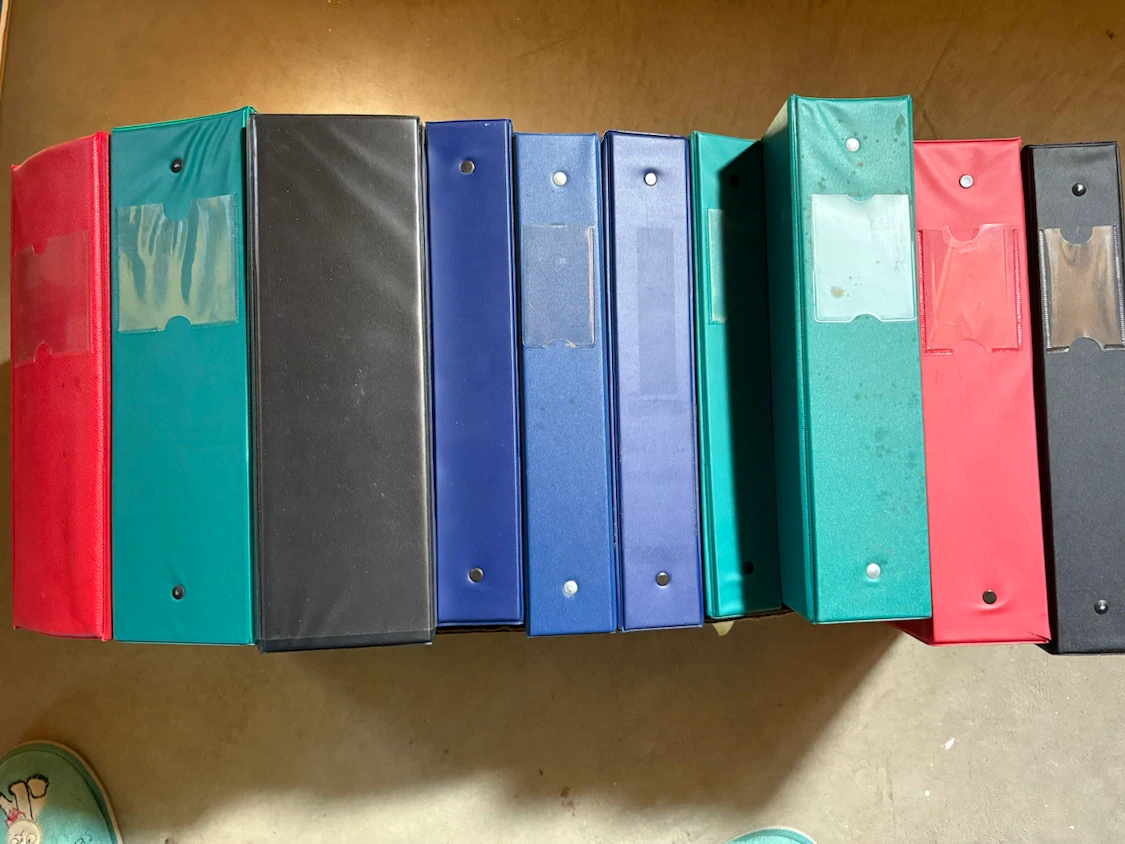 10 Assorted Multi-Coloured 3-Ring Binders