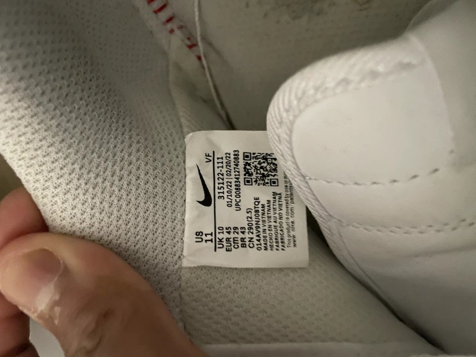 White Nike Air Force 1 Low Size 11 - photo 4