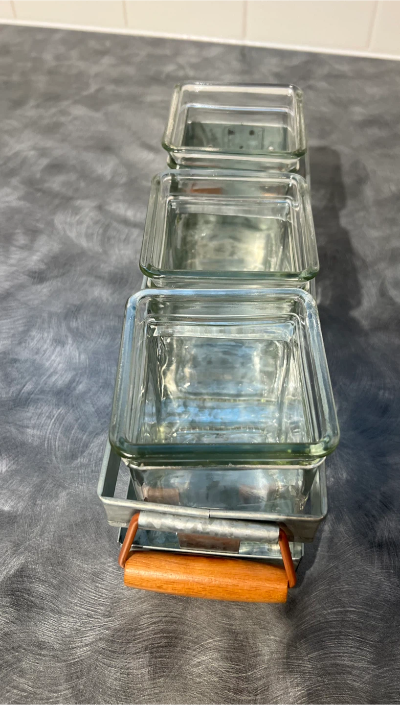 Set of 3 Glass Jars with Metal Caddy - photo 3