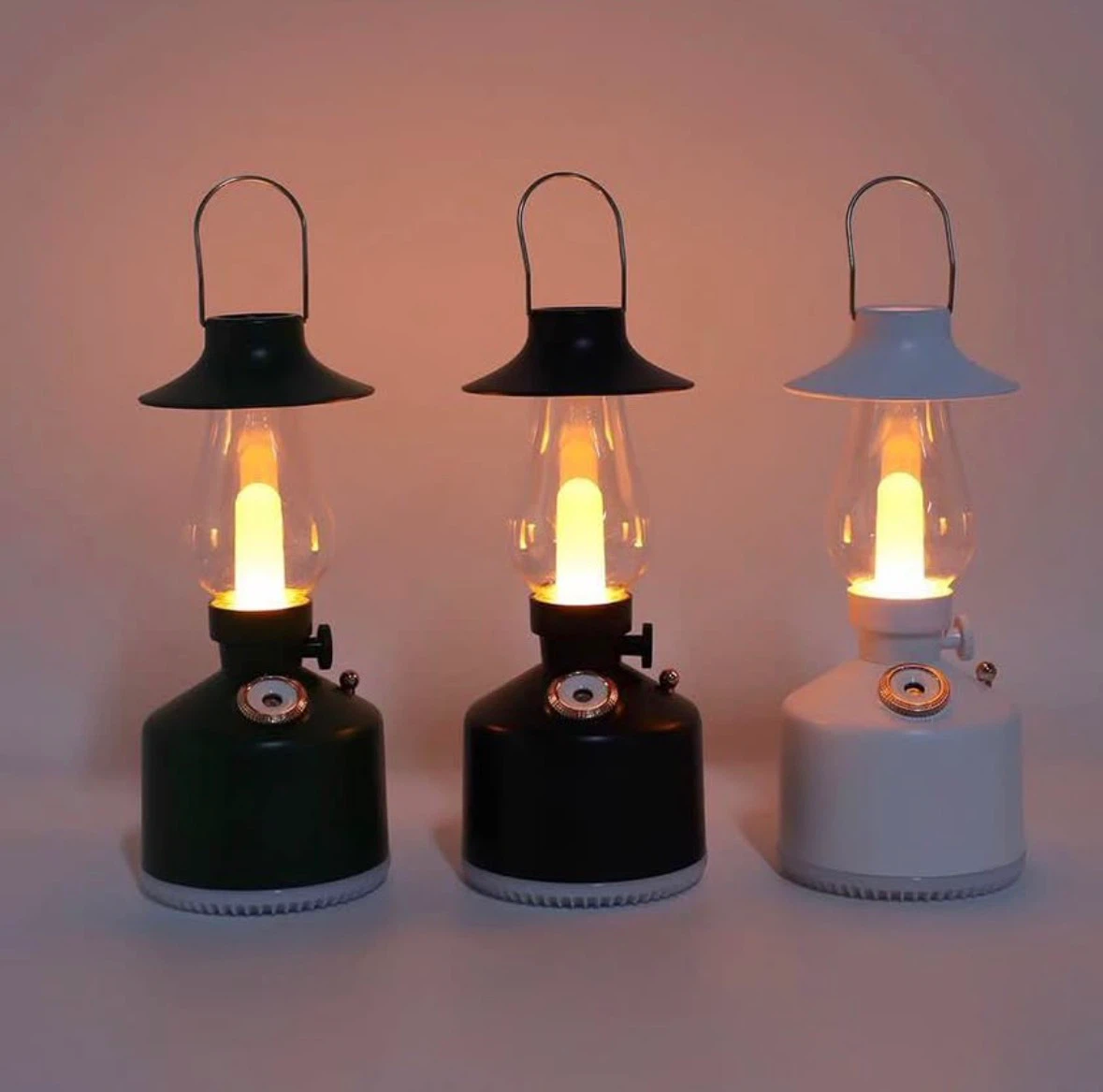 Vintage Humidifier with Night Light, Kerosene Lamp Shaped Quiet - photo 2