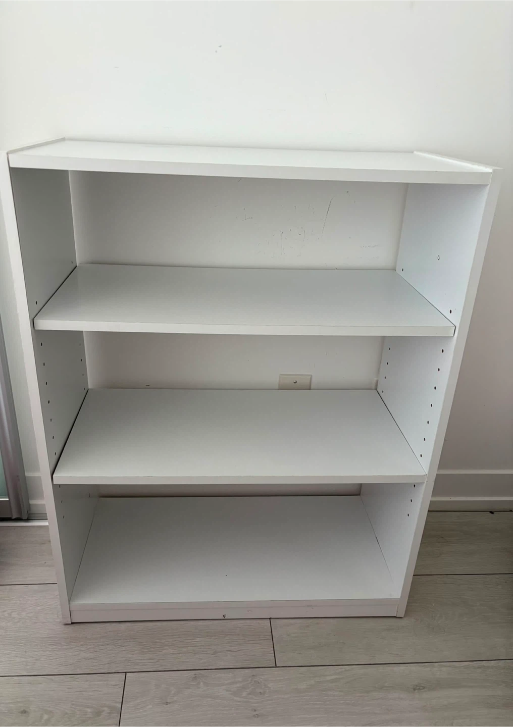 IKEA White 3-Tier Wooden Bookshelf