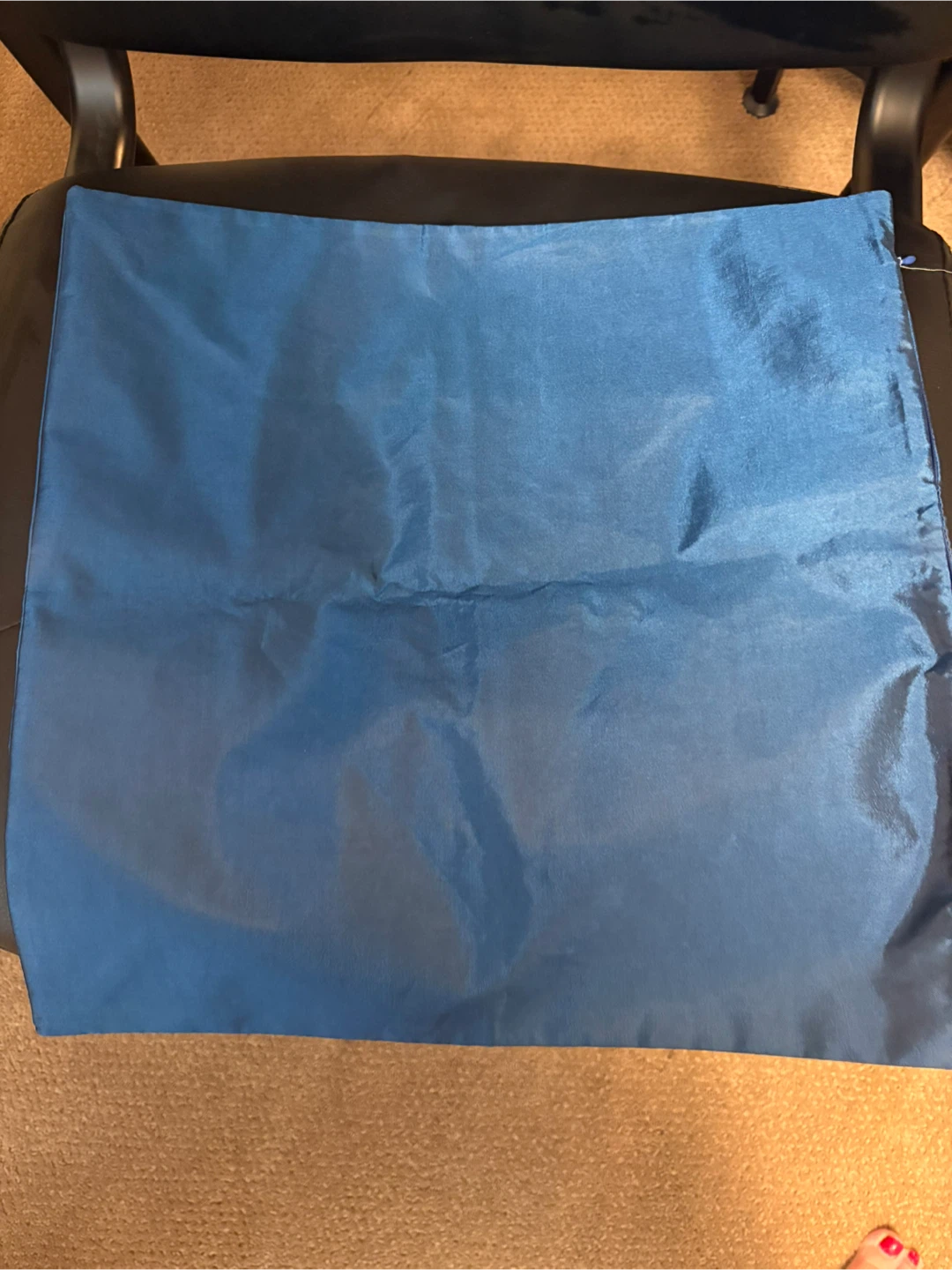 From Japan: Blue and Cream Square Decorative Cushion Cover - photo 2