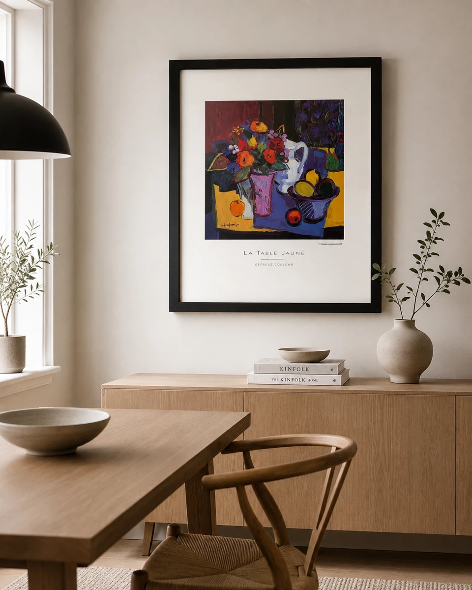 Georges Coulomb “La Table Jaune” Framed Art Print