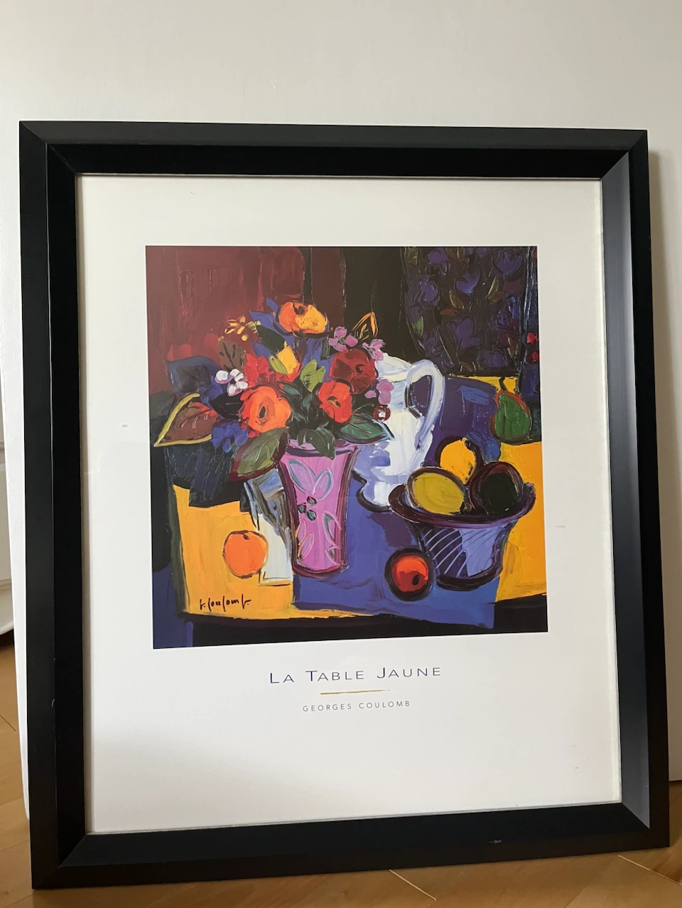 Georges Coulomb “La Table Jaune” Framed Art Print - photo 2
