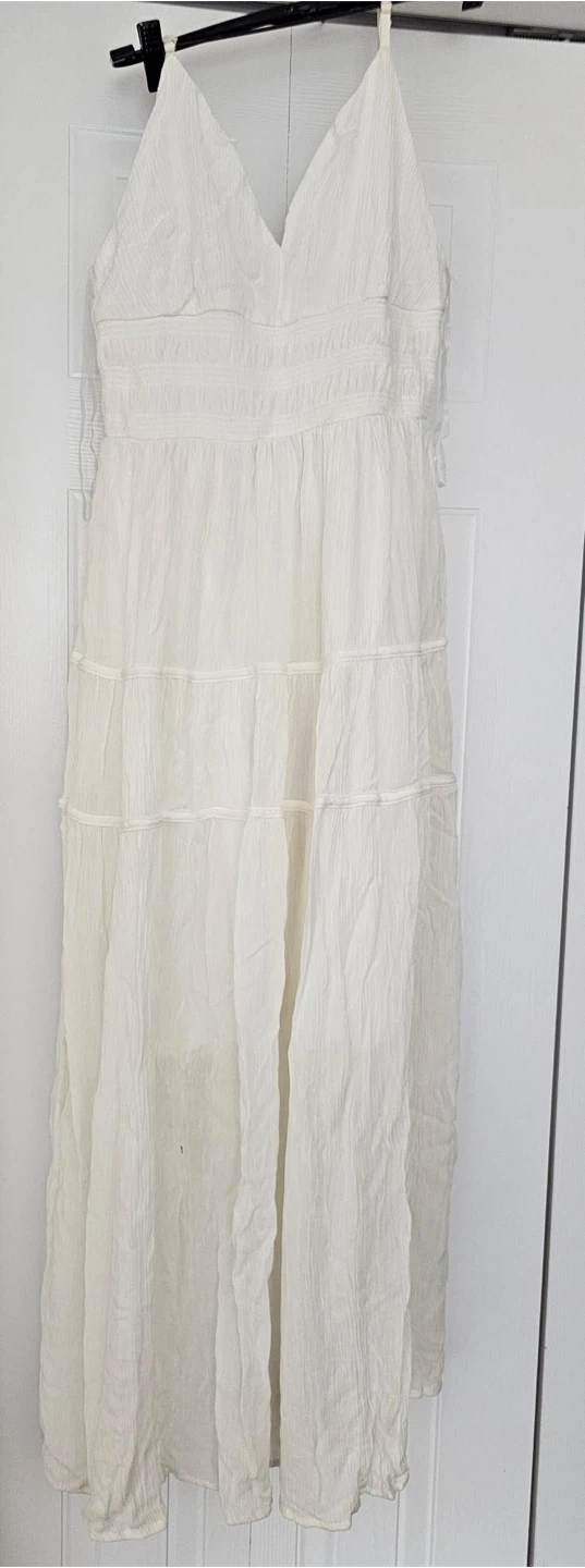 White Tiered Maxi Dress