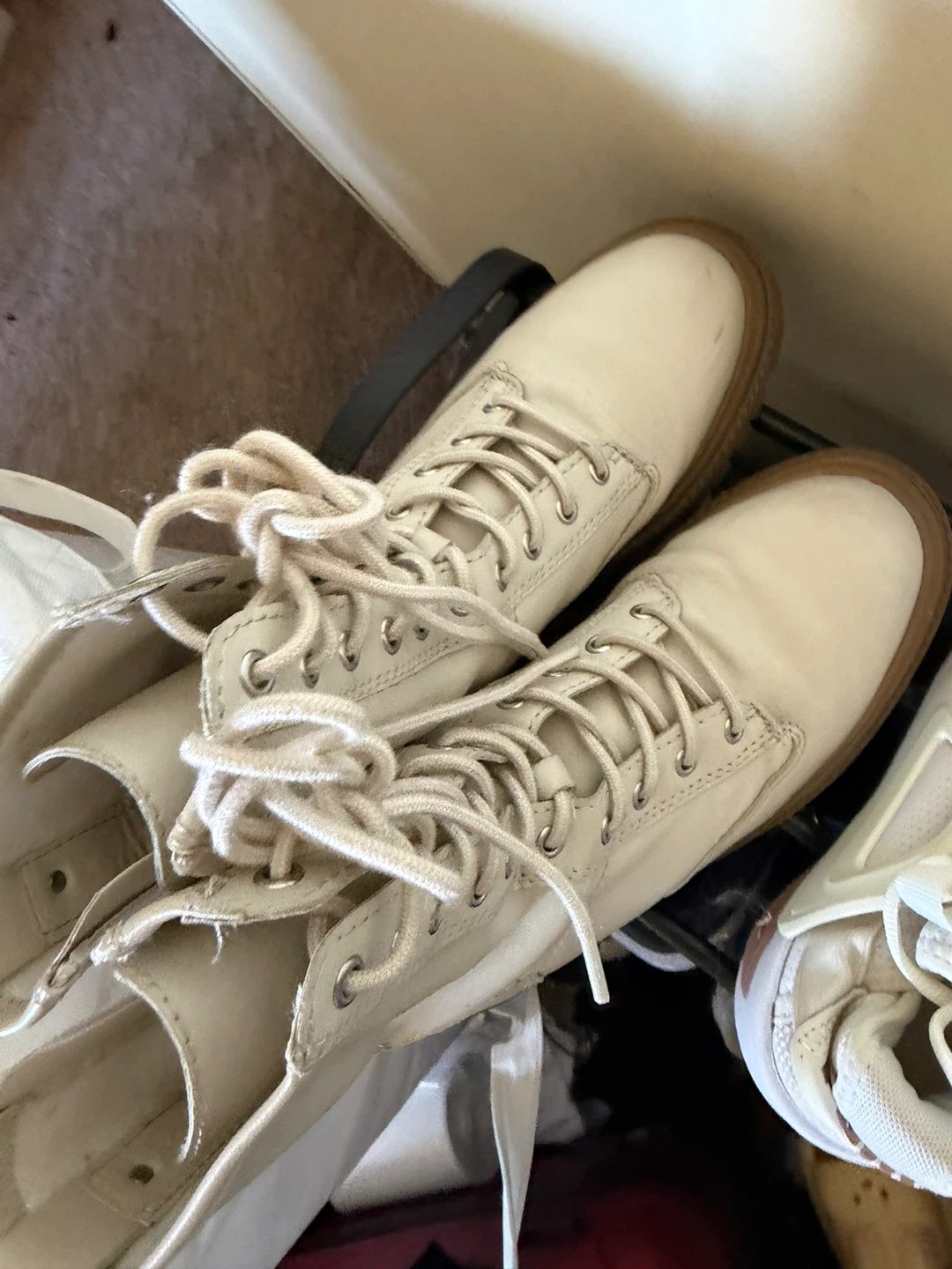 Aldo cream combat boots - photo 4
