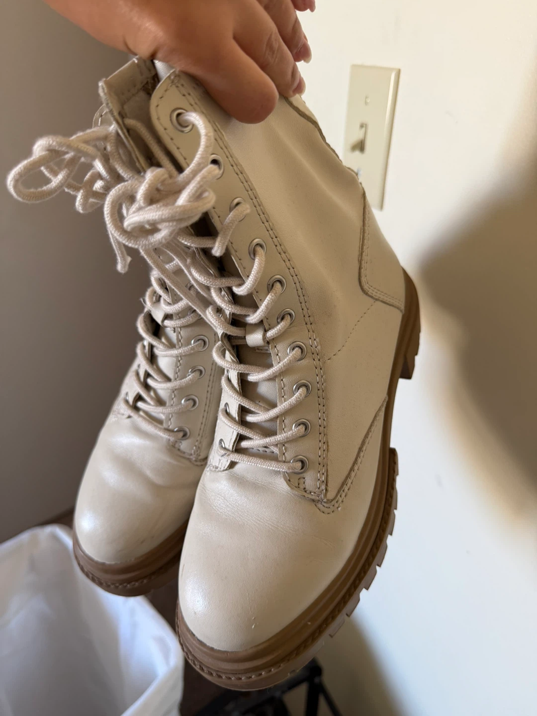 Aldo cream combat boots - photo 5