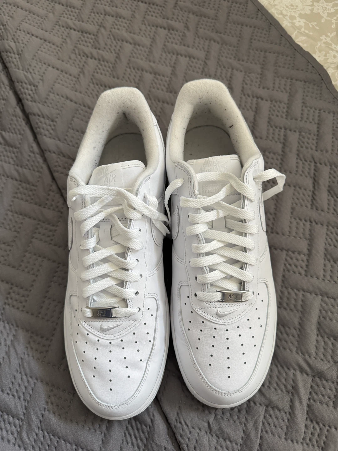 Nike Air Force 1 Supreme White Sneakers - photo 2