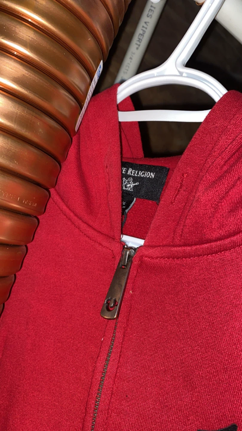 Red True Religion Zip Up Hoodie - photo 2