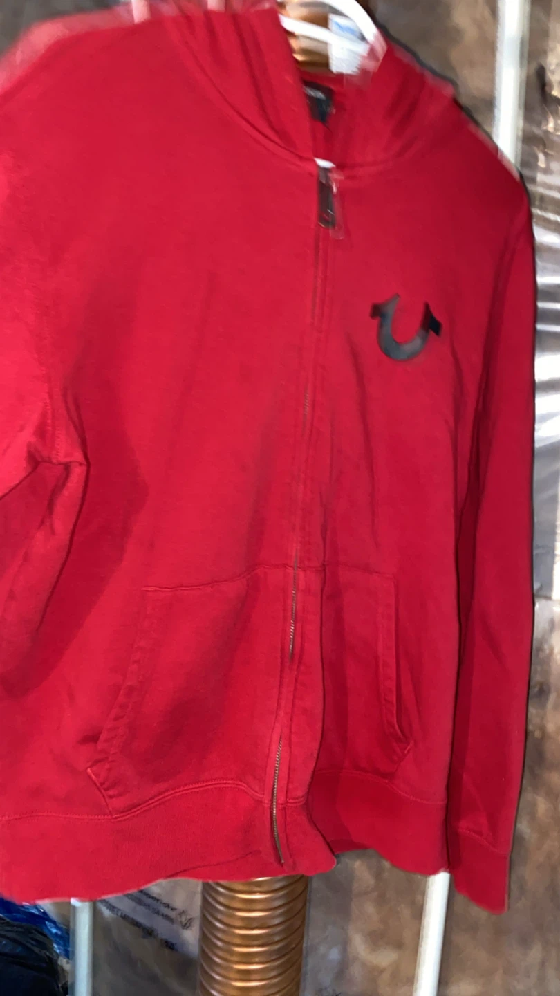 Red True Religion Zip Up Hoodie - photo 3