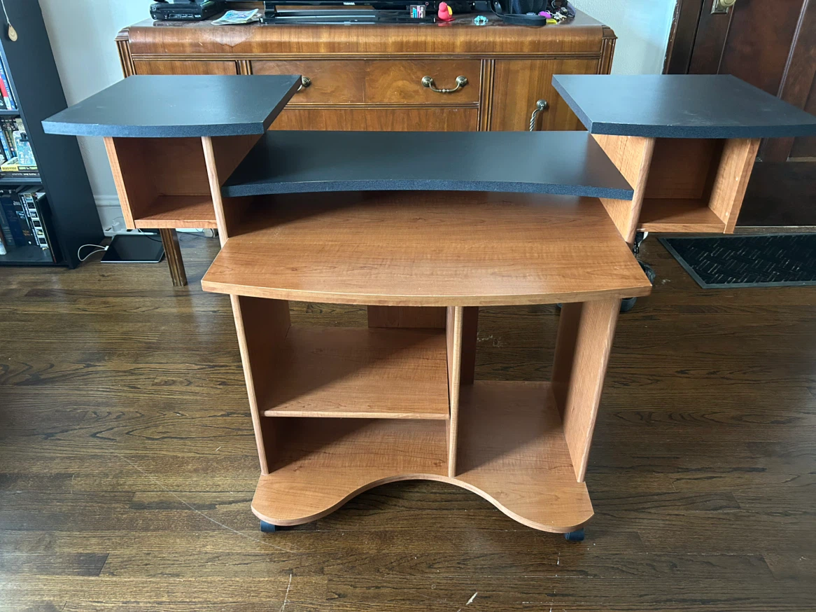 Multilevel Antique Desk on Wheels
