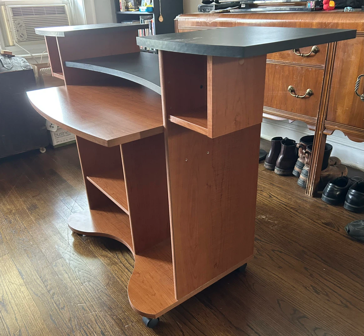 Multilevel Antique Desk on Wheels - photo 2