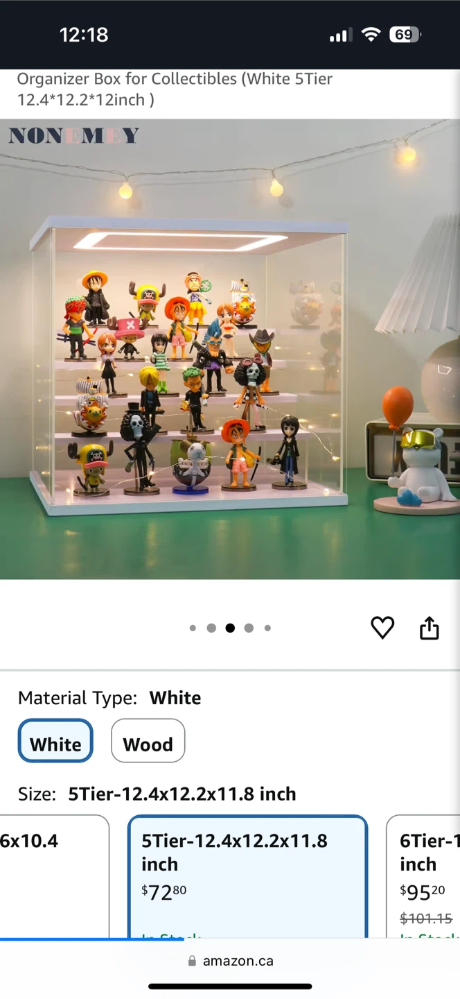 NONEMEY 5 Tier Acrylic Display Case for Collectibles - photo 3