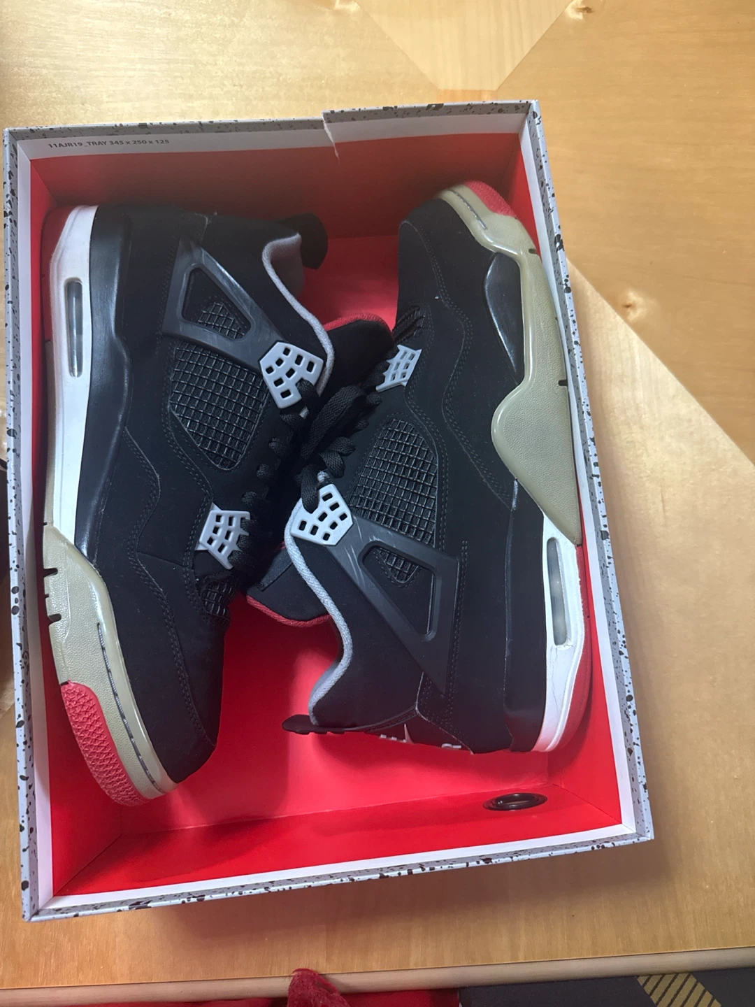 Nike Air Jordan 4 Retro Black Red US 12