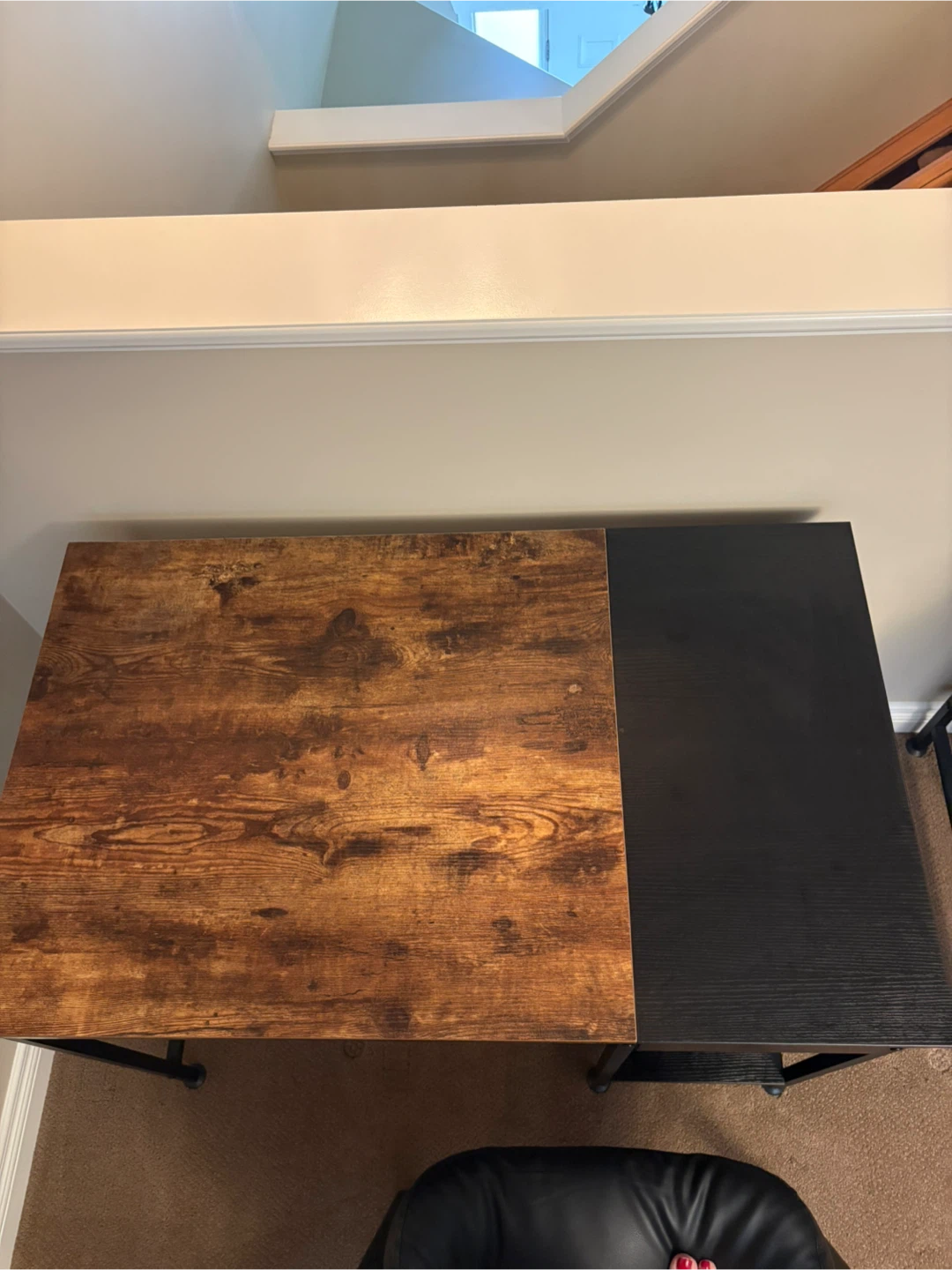 Industrial style desk with drawer and shelf - photo 2