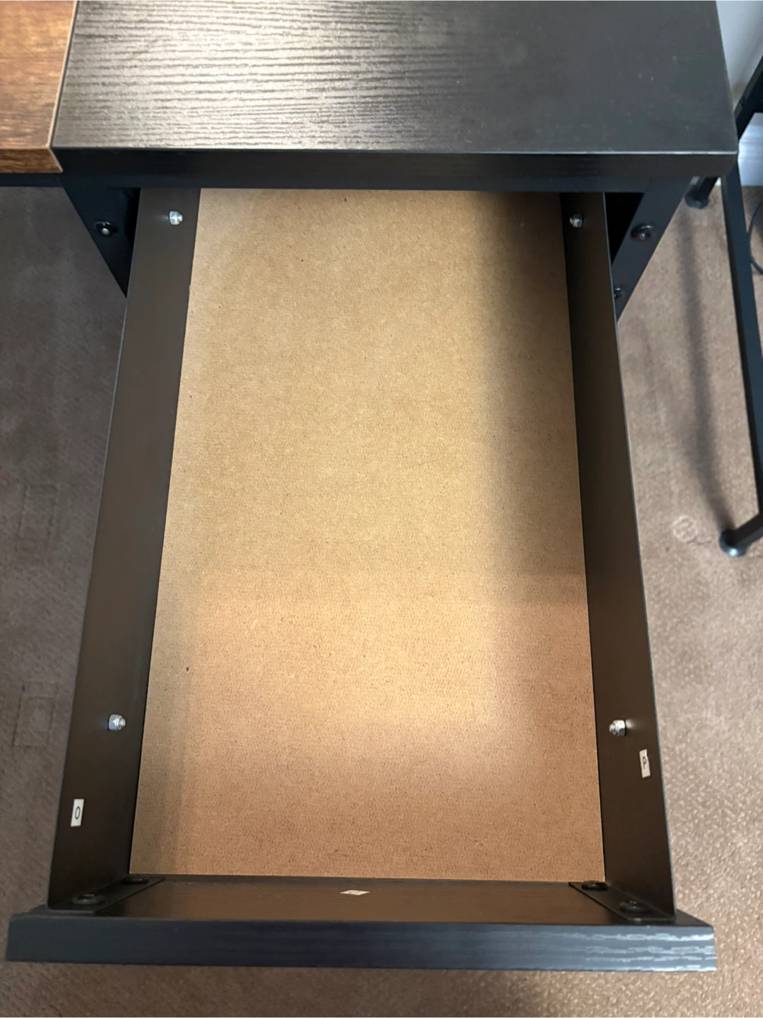 Industrial style desk with drawer and shelf - photo 3