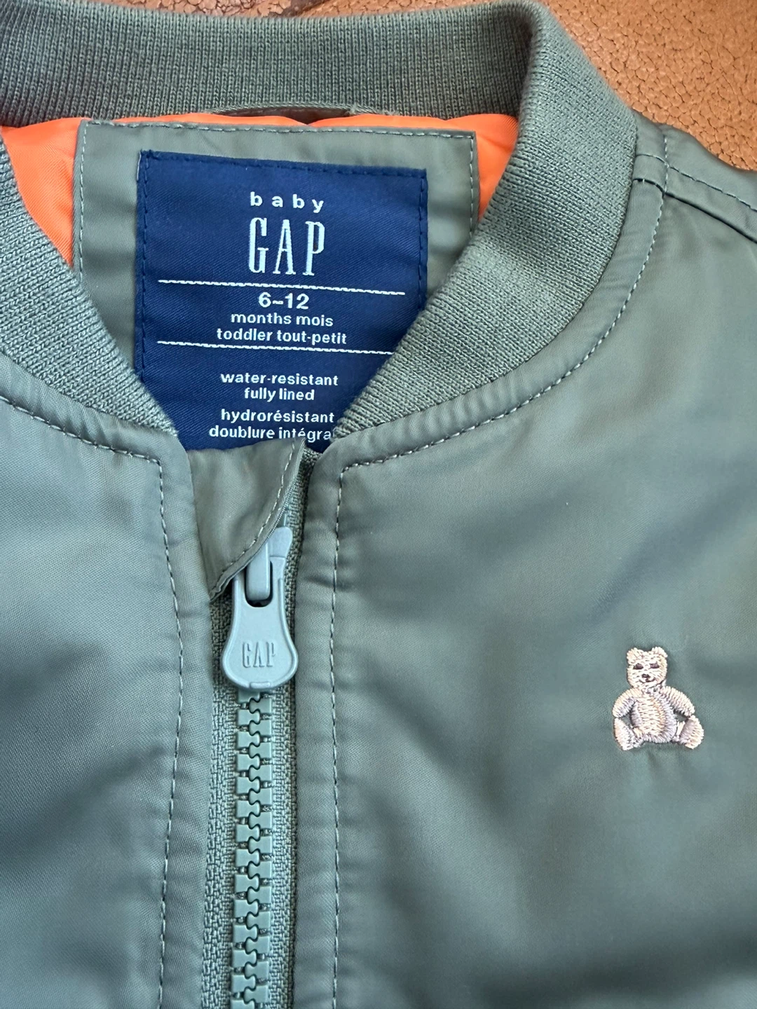 Baby Gap Water Resistant Bomber Jacket 6-12 Months - photo 3