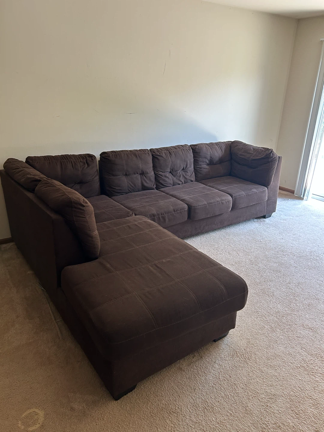Chocolate brown, extra large sectional