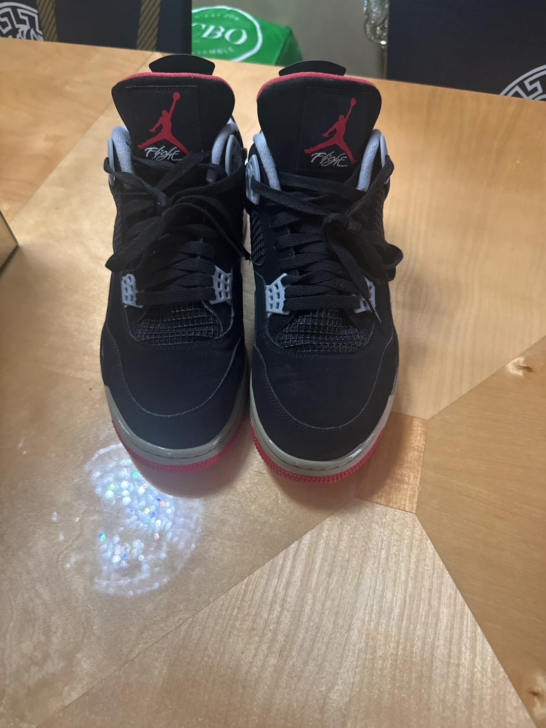 Nike Air Jordan 4 Retro Black Red US 12 - photo 2