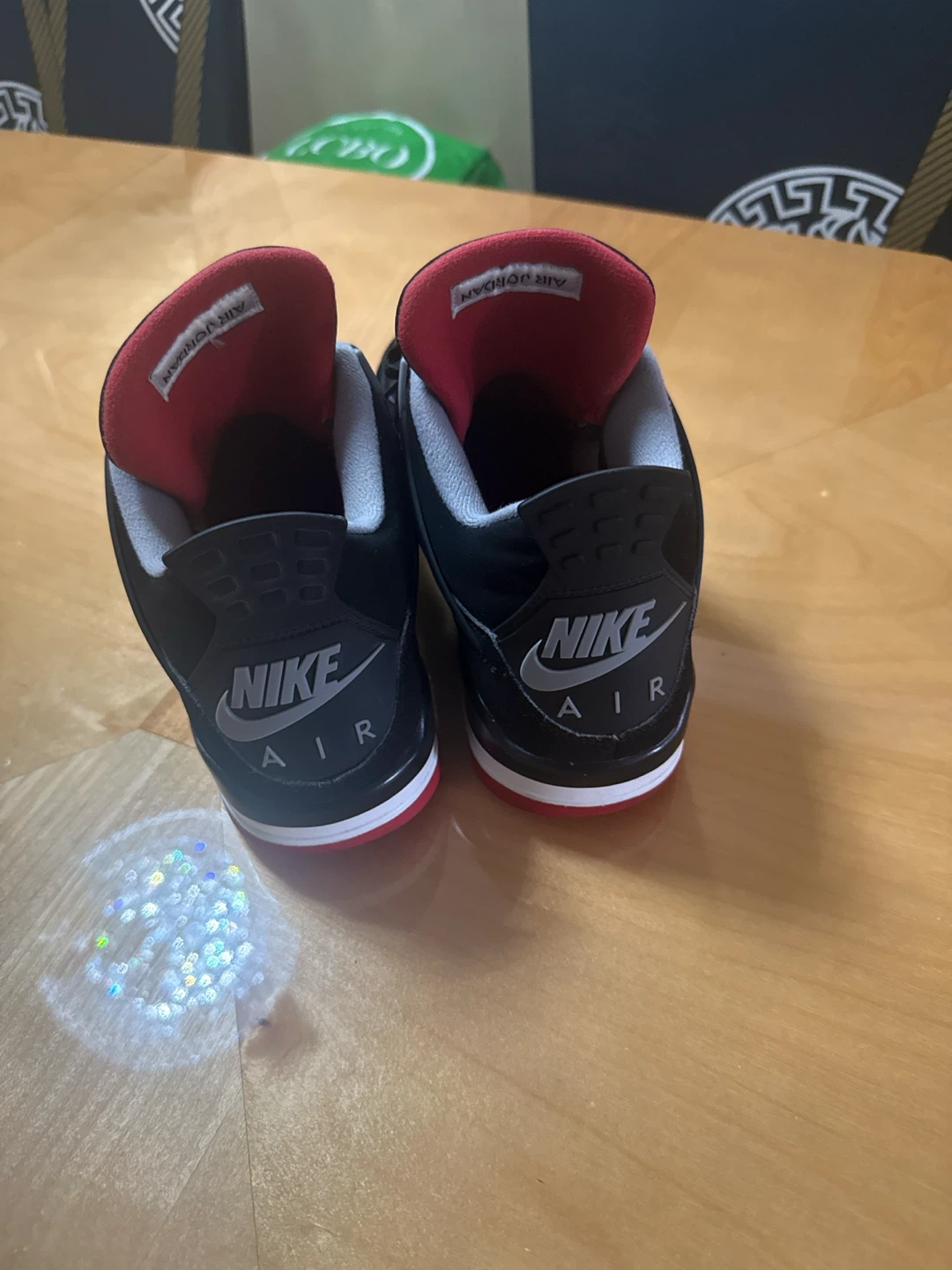 Nike Air Jordan 4 Retro Black Red US 12 - photo 3
