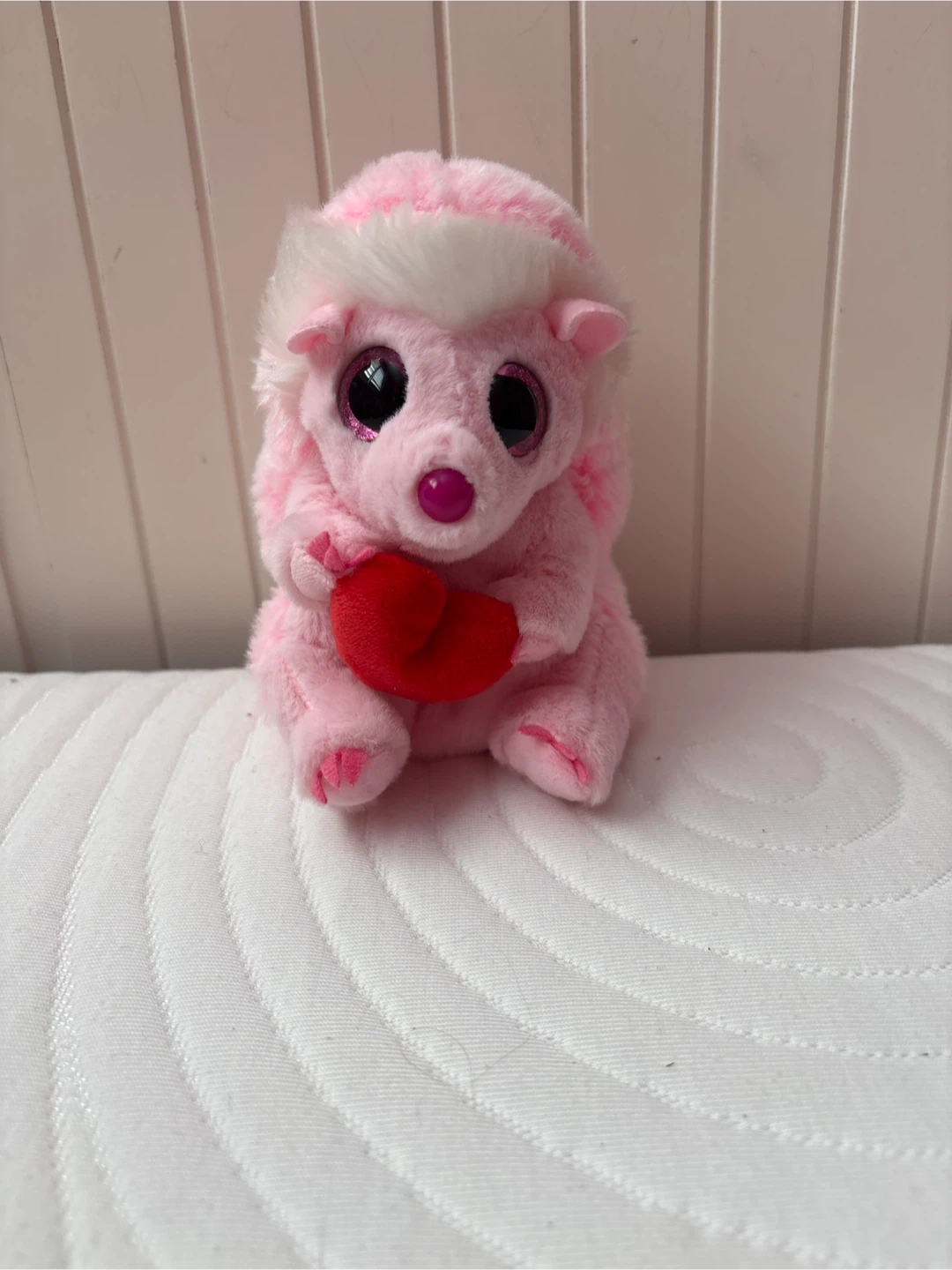 Pink Hedgehog Plush with Heart