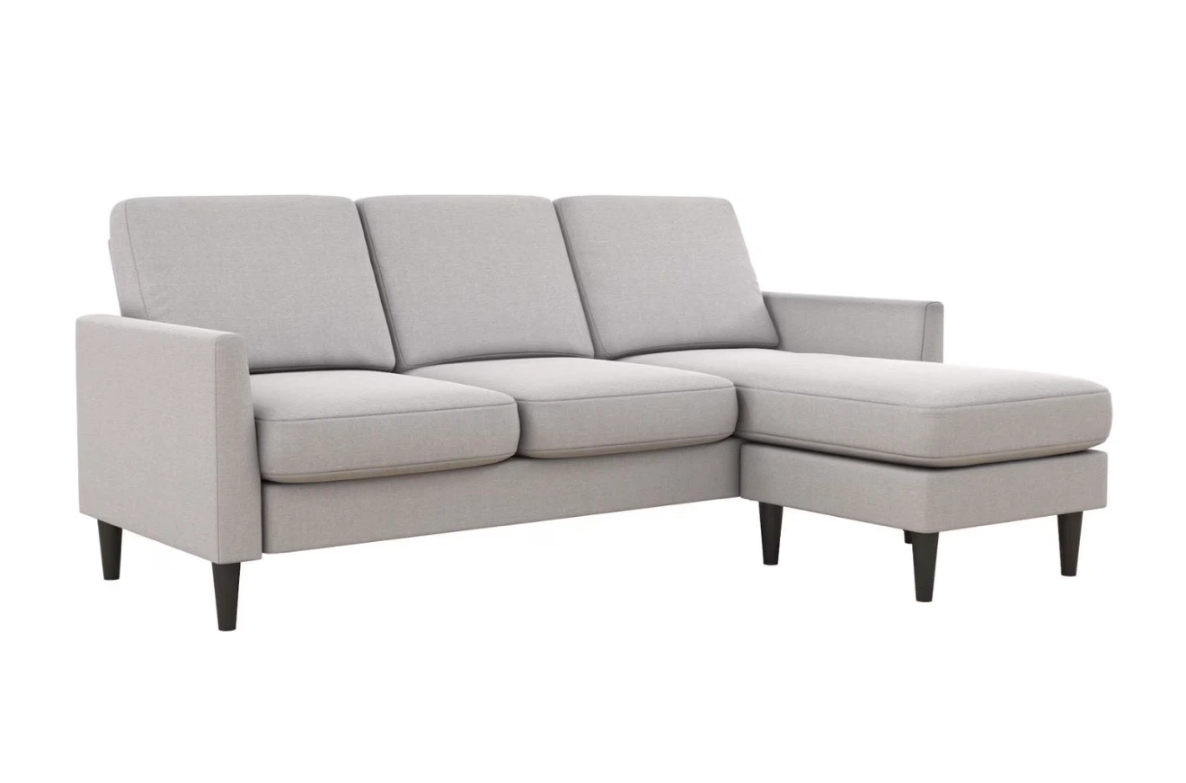Light grey sectional sofa with chaise - photo 3