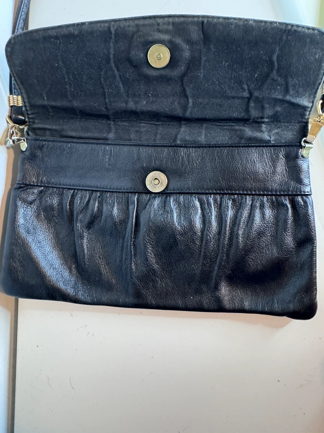 80s Brixton Vancouver Vintage Clutch Strap & Gold Hardware - photo 4