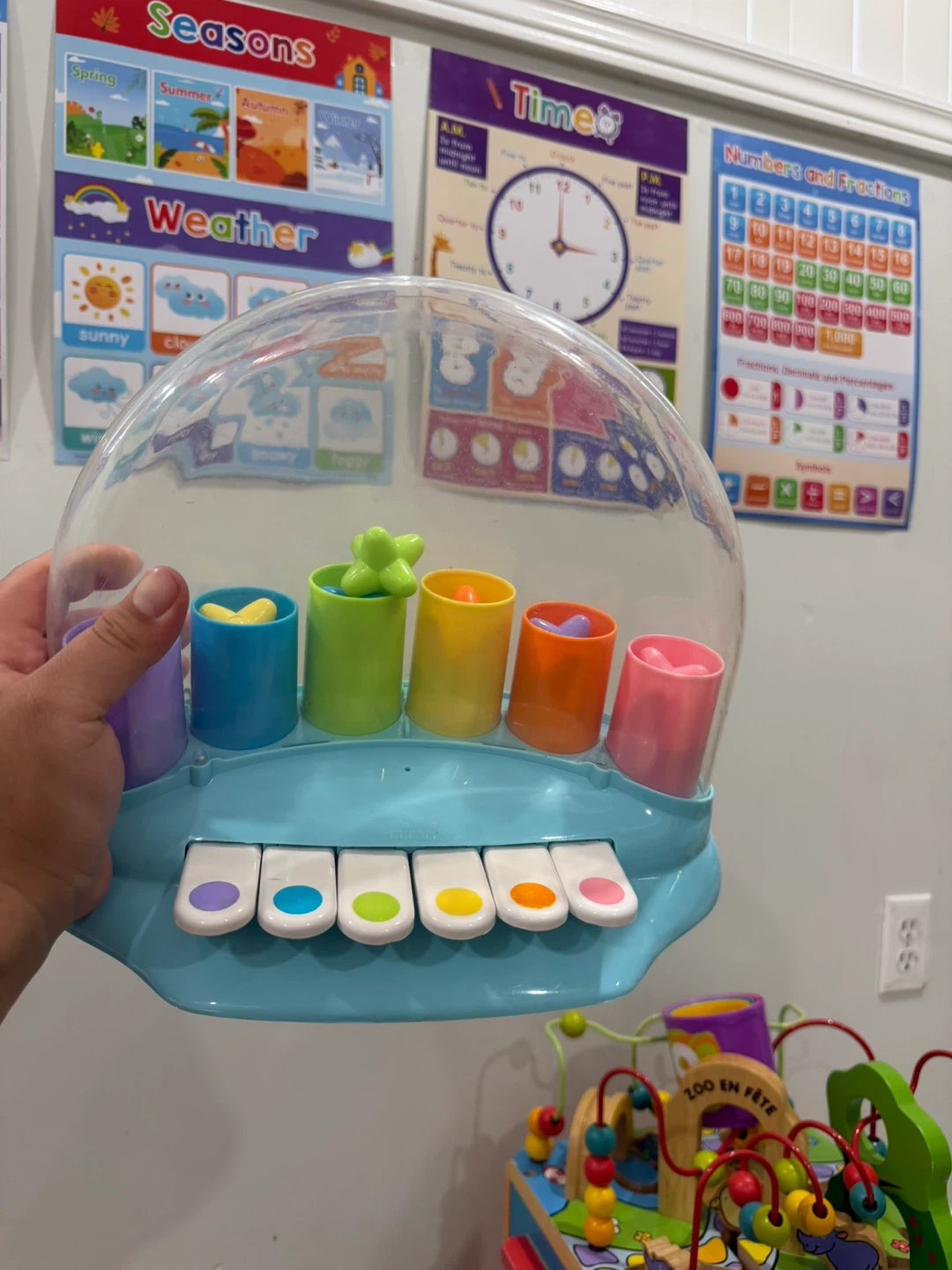 Baby Piano Toy with Pop Up Animals