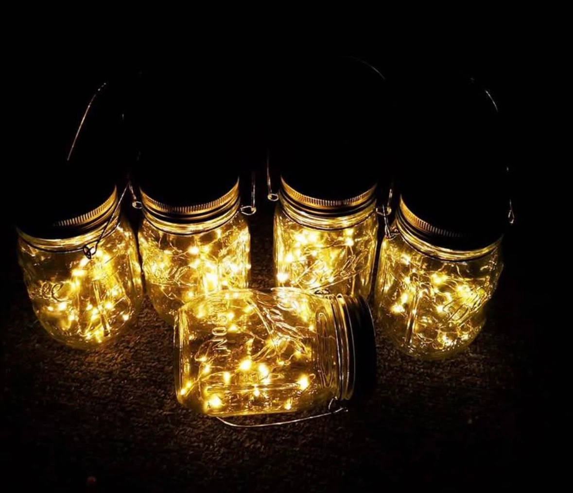 Solar Lanterns Mason Jar Hanging Lights,4 Pack - photo 2