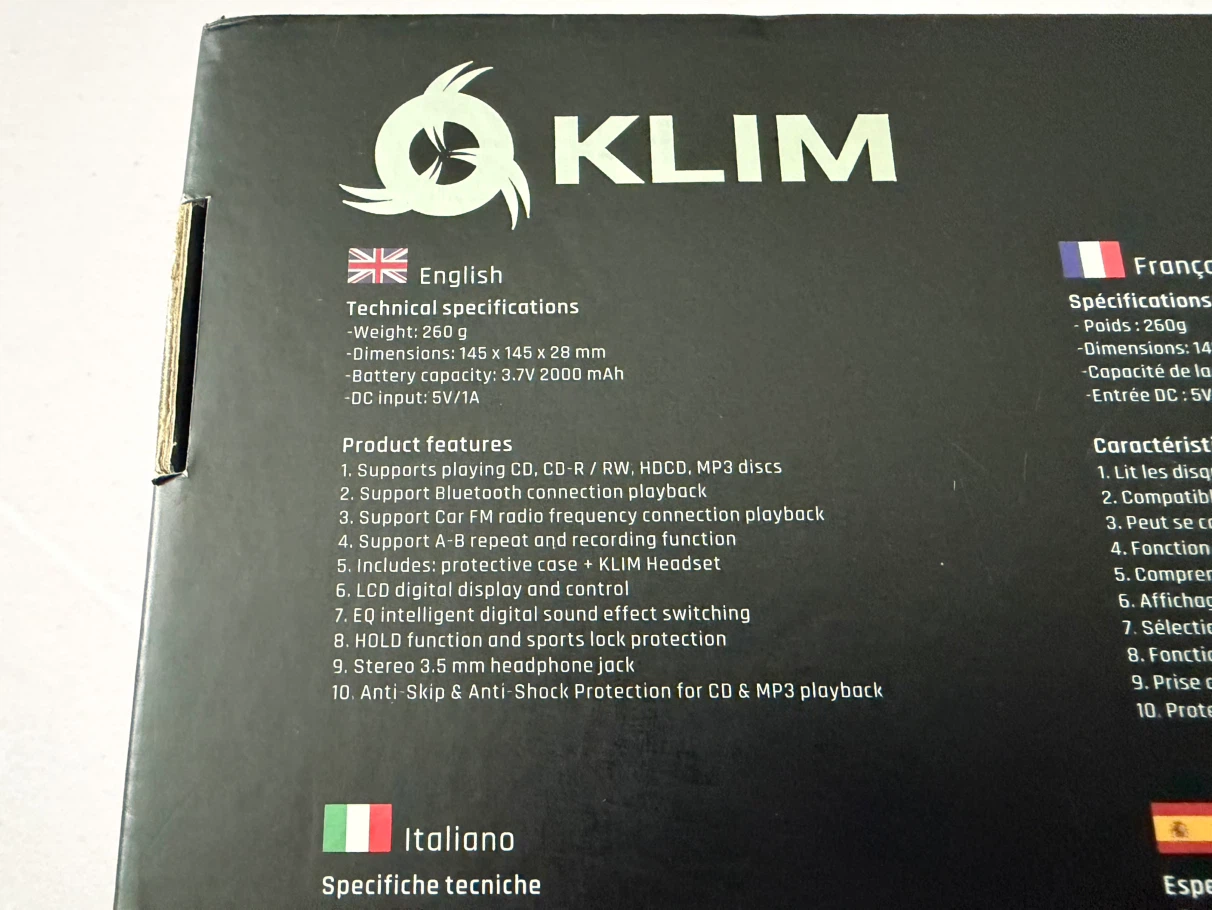 New KLIM Discover with Headphones Portable CD Player - photo 5