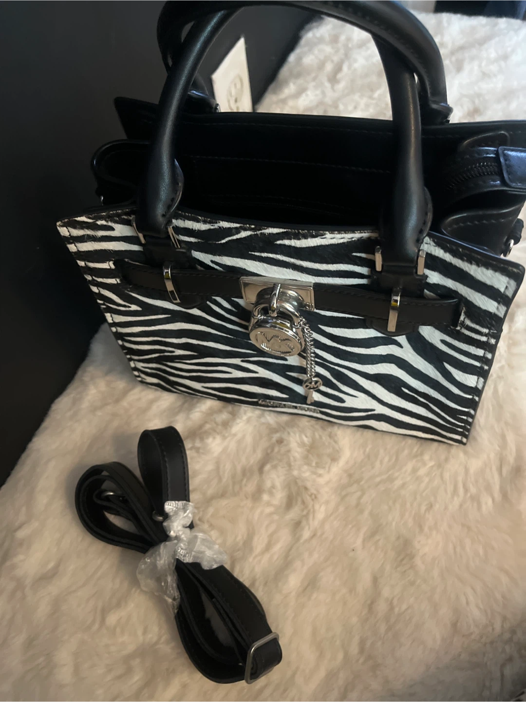 Michael Kors Zebra Print Hamilton Satchel - photo 4