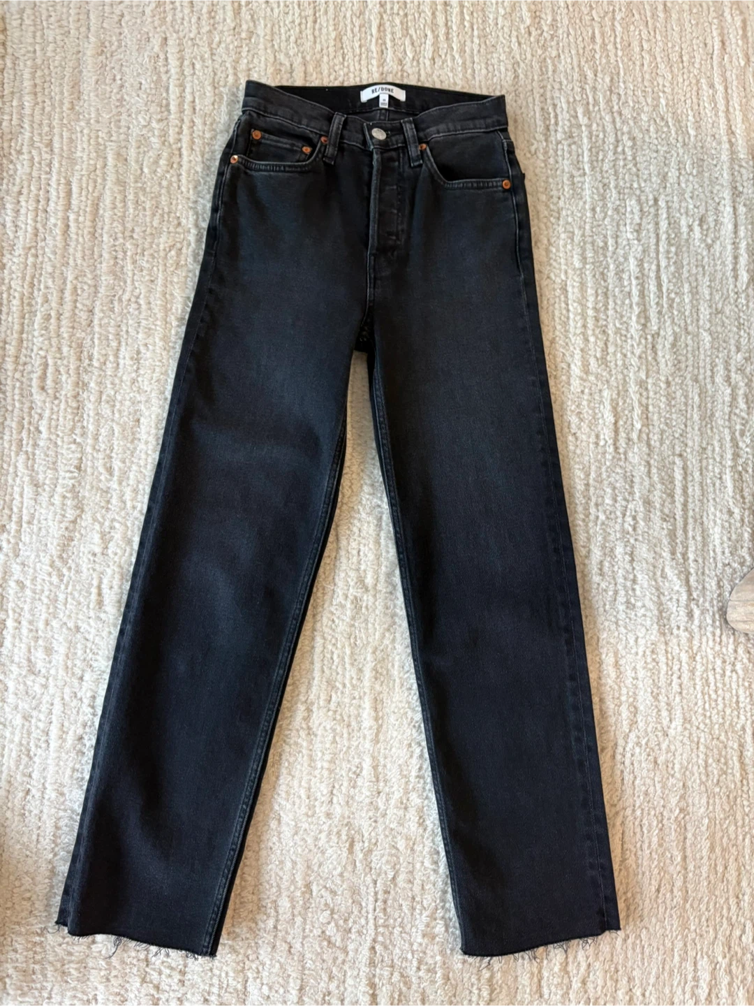 BNWT RE/DONE 70s Stove Pipe Jeans in Black Size 23 - photo 4