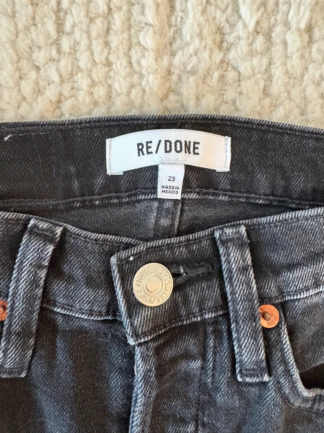 BNWT RE/DONE 70s Stove Pipe Jeans in Black Size 23 - photo 5