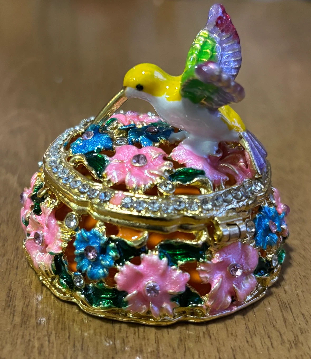 NEW-CLEARANCE-Decorative Trinket Box with Hummingbird